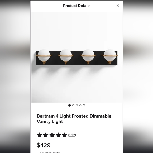 All Modern Bertram dimmable vanity light fixture set of 2 - Picture 6 of 6